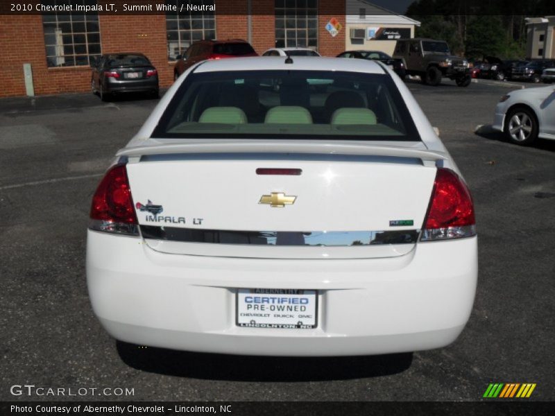 Summit White / Neutral 2010 Chevrolet Impala LT