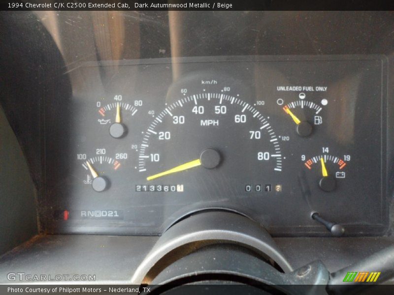  1994 C/K C2500 Extended Cab C2500 Extended Cab Gauges