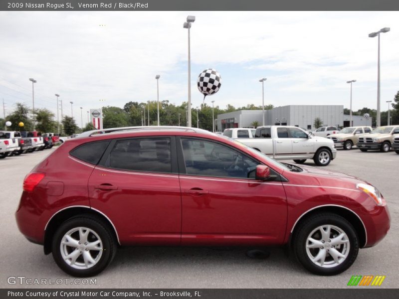 Venom Red / Black/Red 2009 Nissan Rogue SL