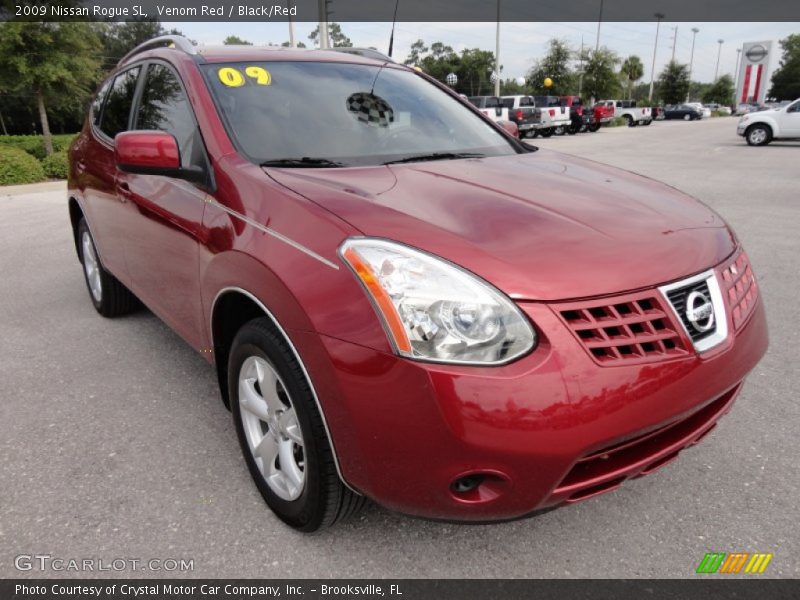 Venom Red / Black/Red 2009 Nissan Rogue SL