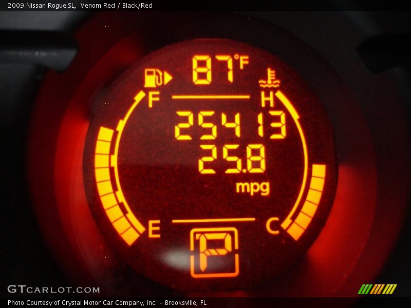Venom Red / Black/Red 2009 Nissan Rogue SL