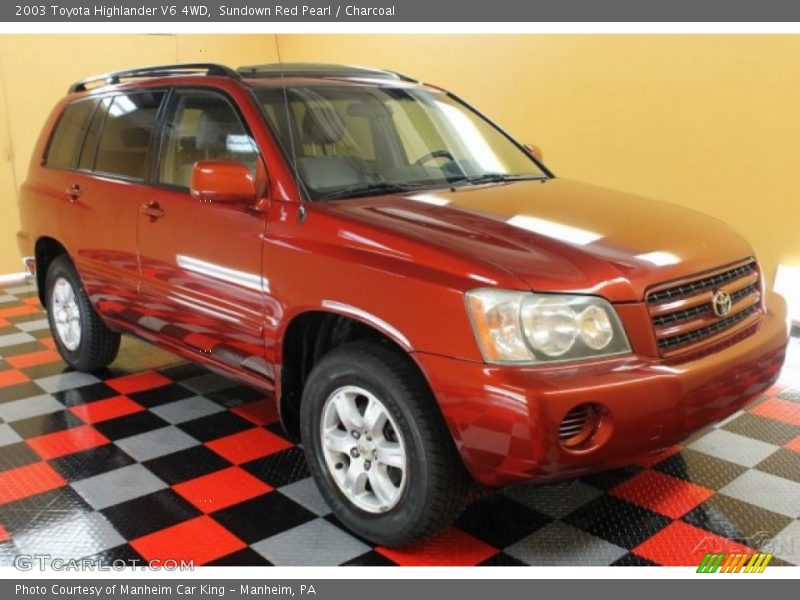 Sundown Red Pearl / Charcoal 2003 Toyota Highlander V6 4WD