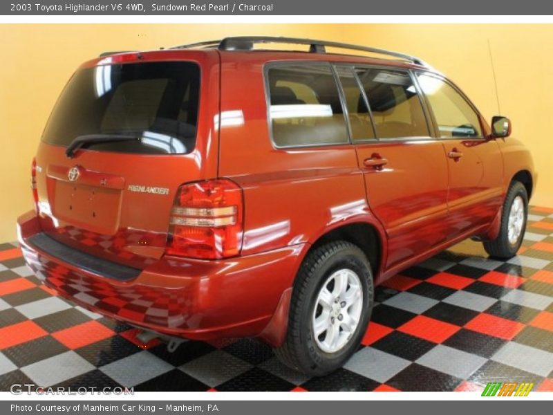 Sundown Red Pearl / Charcoal 2003 Toyota Highlander V6 4WD
