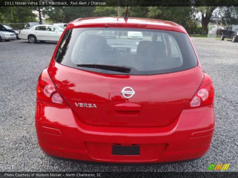 Red Alert / Charcoal 2011 Nissan Versa 1.8 S Hatchback