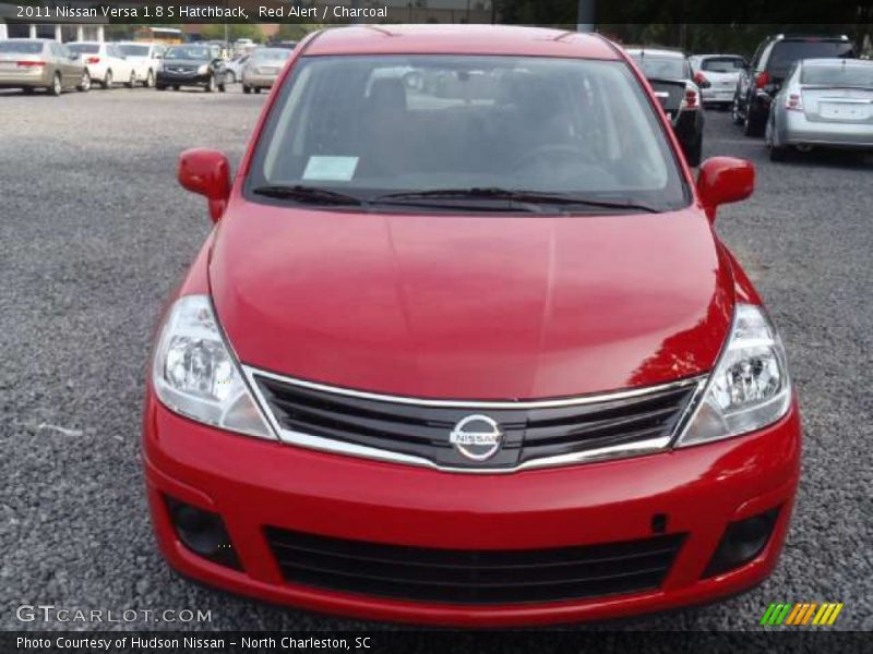 Red Alert / Charcoal 2011 Nissan Versa 1.8 S Hatchback
