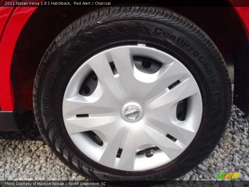 Red Alert / Charcoal 2011 Nissan Versa 1.8 S Hatchback