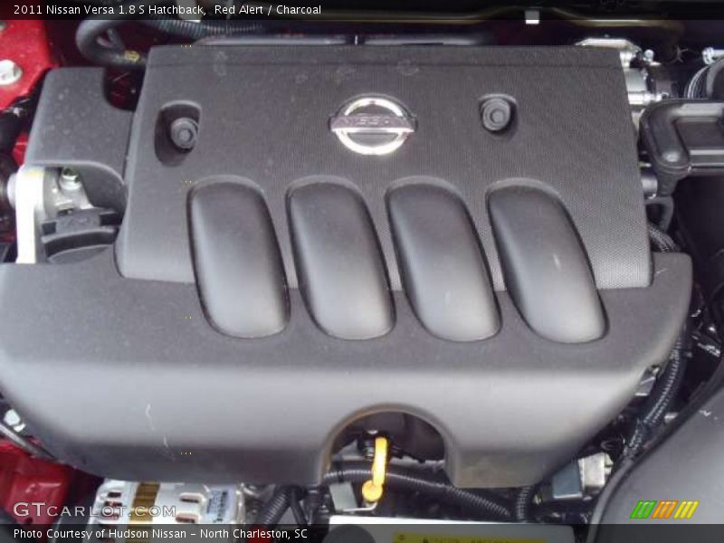 Red Alert / Charcoal 2011 Nissan Versa 1.8 S Hatchback
