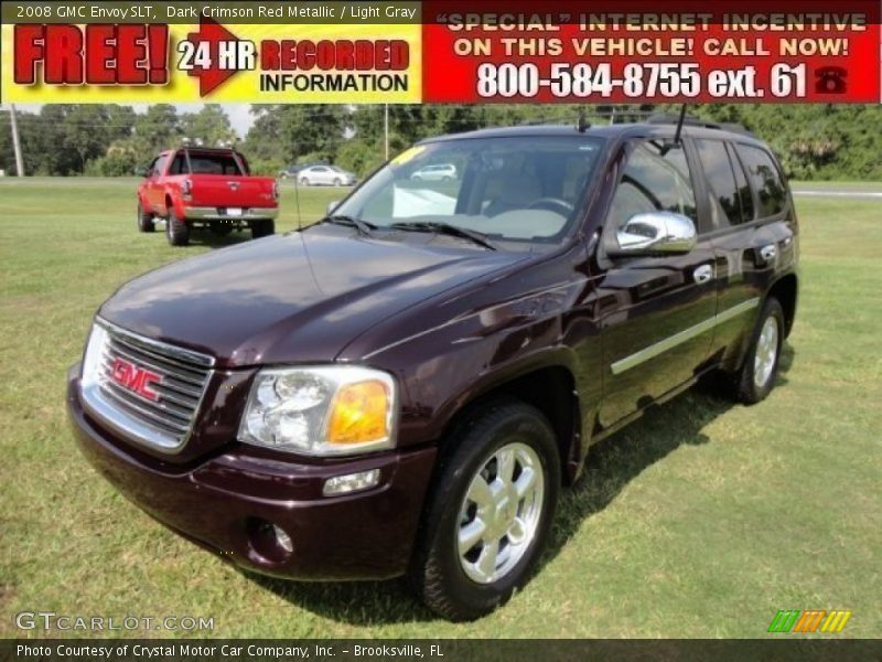 Dark Crimson Red Metallic / Light Gray 2008 GMC Envoy SLT