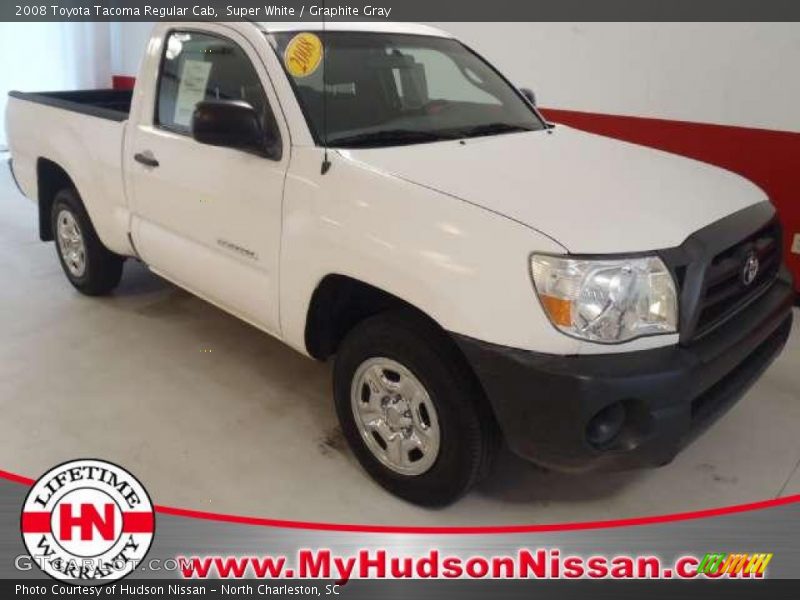 Super White / Graphite Gray 2008 Toyota Tacoma Regular Cab