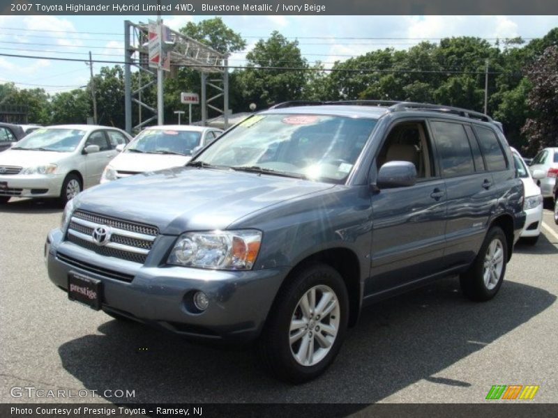 Bluestone Metallic / Ivory Beige 2007 Toyota Highlander Hybrid Limited 4WD