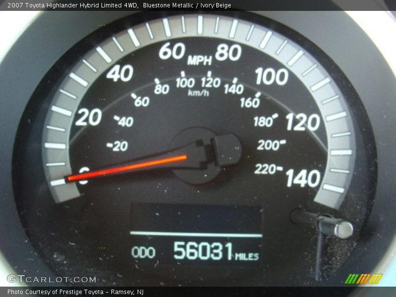 Bluestone Metallic / Ivory Beige 2007 Toyota Highlander Hybrid Limited 4WD