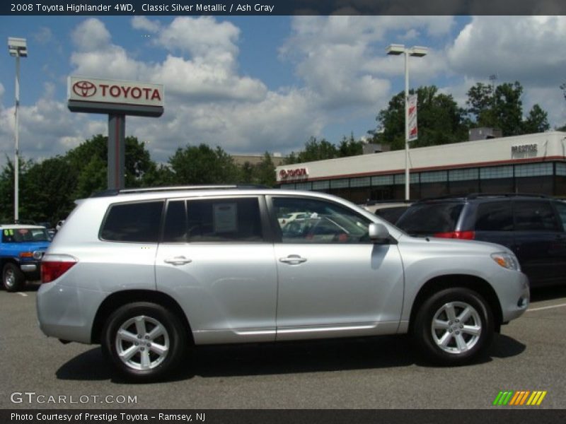 Classic Silver Metallic / Ash Gray 2008 Toyota Highlander 4WD