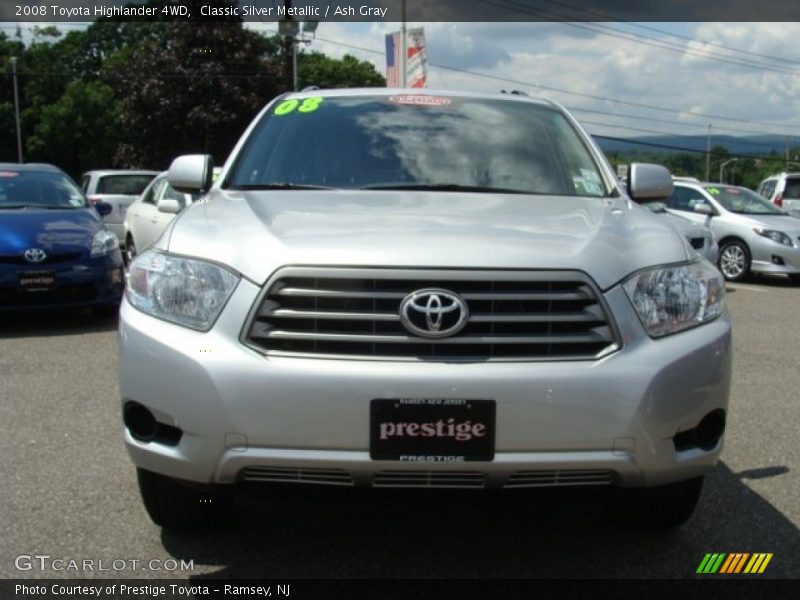 Classic Silver Metallic / Ash Gray 2008 Toyota Highlander 4WD