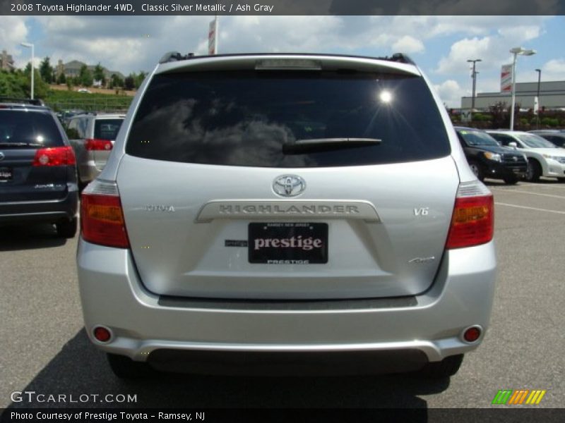 Classic Silver Metallic / Ash Gray 2008 Toyota Highlander 4WD