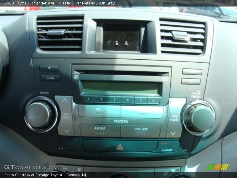 Classic Silver Metallic / Ash Gray 2008 Toyota Highlander 4WD