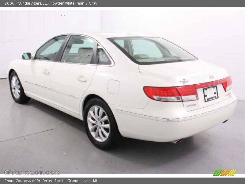 Powder White Pearl / Gray 2006 Hyundai Azera SE