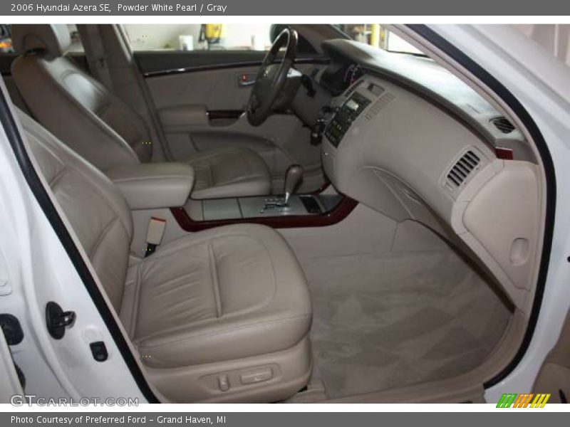 Powder White Pearl / Gray 2006 Hyundai Azera SE