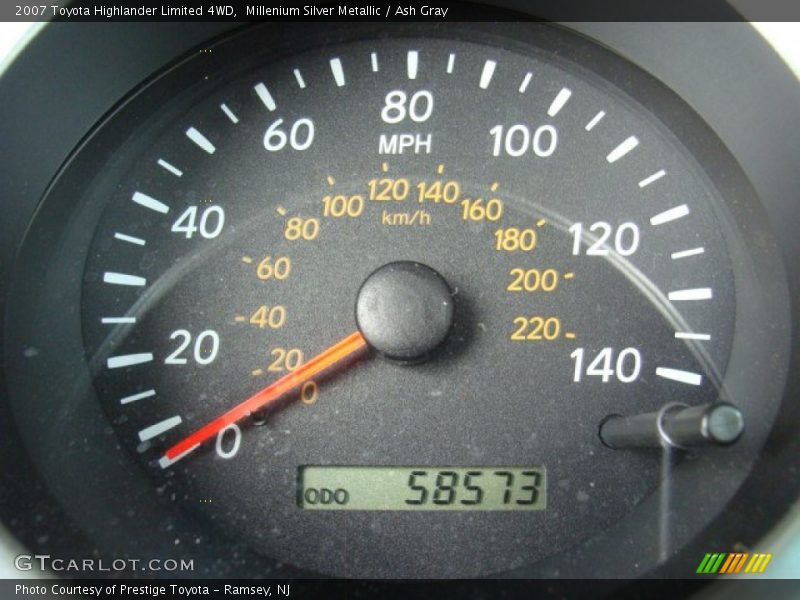 Millenium Silver Metallic / Ash Gray 2007 Toyota Highlander Limited 4WD