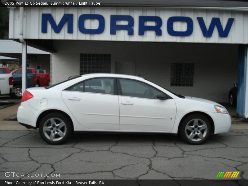 Summit White / Light Taupe 2009 Pontiac G6 Sedan
