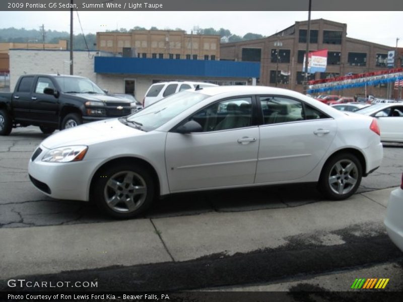 Summit White / Light Taupe 2009 Pontiac G6 Sedan