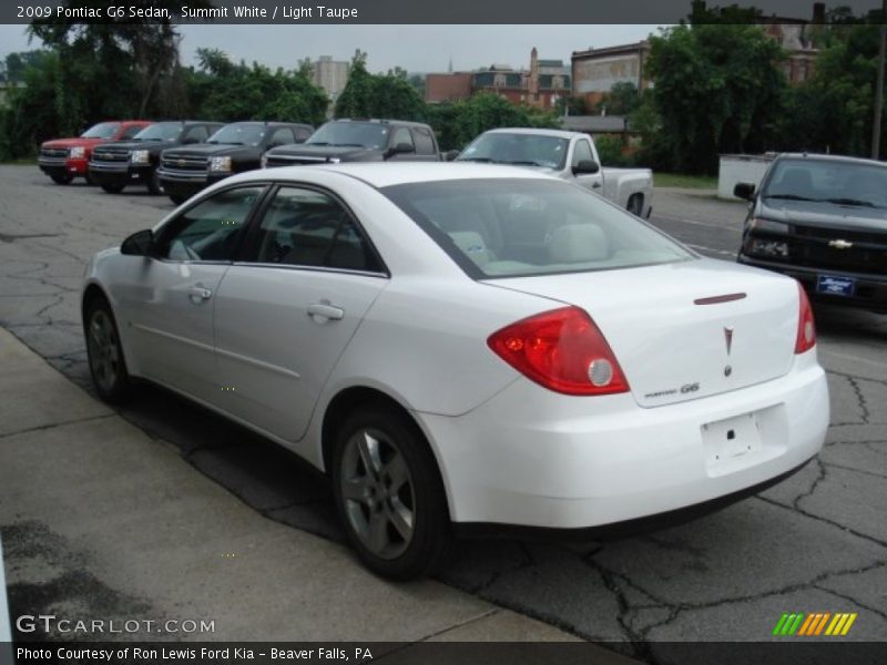 Summit White / Light Taupe 2009 Pontiac G6 Sedan