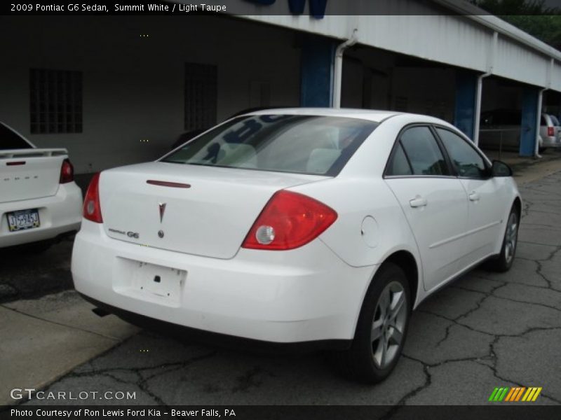 Summit White / Light Taupe 2009 Pontiac G6 Sedan