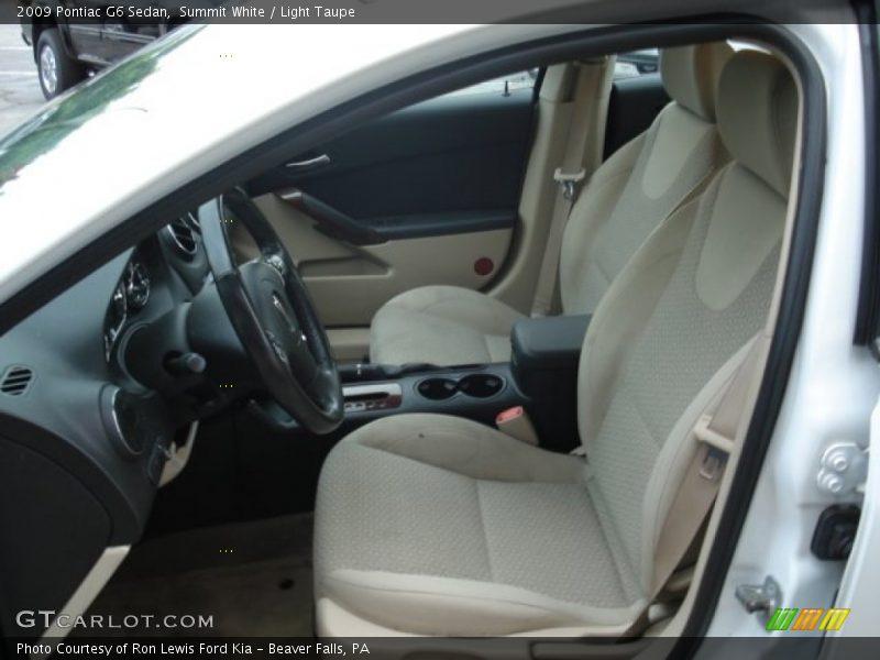 Summit White / Light Taupe 2009 Pontiac G6 Sedan