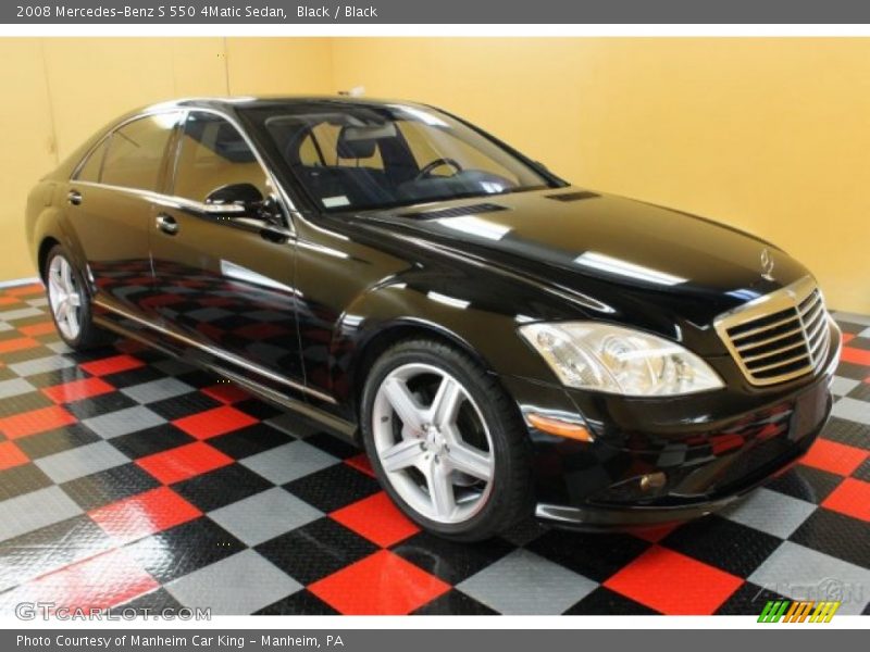 Black / Black 2008 Mercedes-Benz S 550 4Matic Sedan