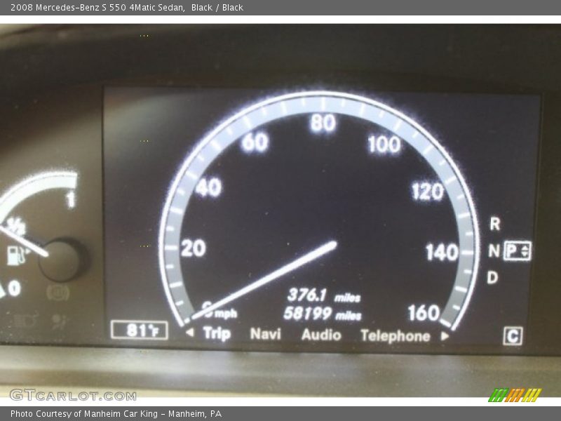 Black / Black 2008 Mercedes-Benz S 550 4Matic Sedan