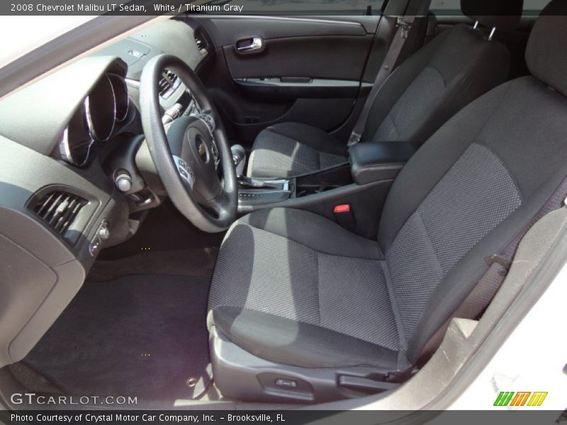 White / Titanium Gray 2008 Chevrolet Malibu LT Sedan