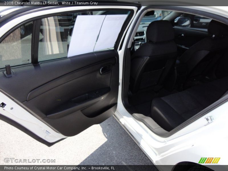 White / Titanium Gray 2008 Chevrolet Malibu LT Sedan