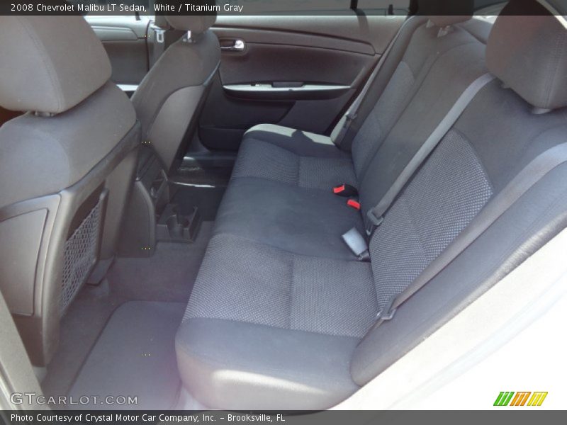 White / Titanium Gray 2008 Chevrolet Malibu LT Sedan