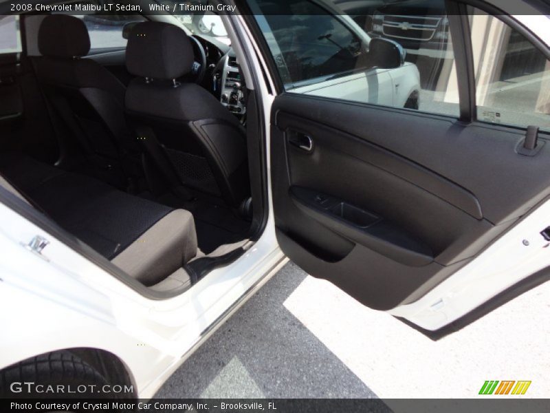 White / Titanium Gray 2008 Chevrolet Malibu LT Sedan