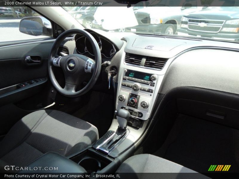 White / Titanium Gray 2008 Chevrolet Malibu LT Sedan