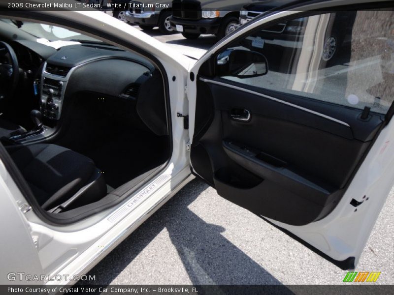 White / Titanium Gray 2008 Chevrolet Malibu LT Sedan