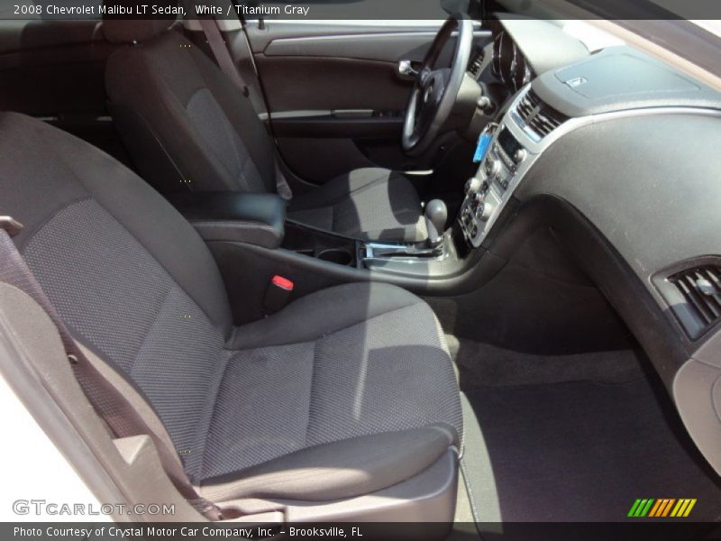 White / Titanium Gray 2008 Chevrolet Malibu LT Sedan
