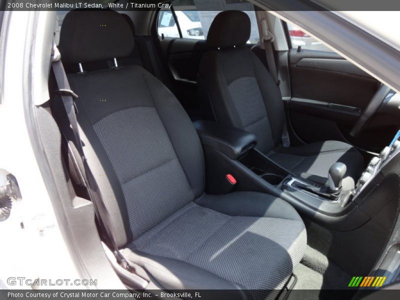 White / Titanium Gray 2008 Chevrolet Malibu LT Sedan