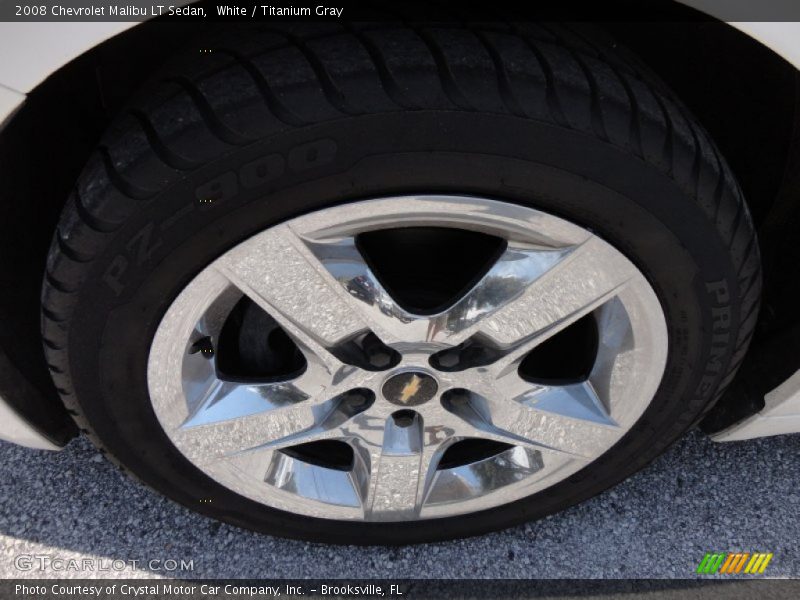 White / Titanium Gray 2008 Chevrolet Malibu LT Sedan