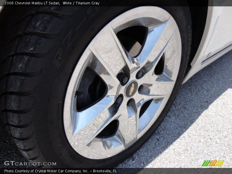 White / Titanium Gray 2008 Chevrolet Malibu LT Sedan