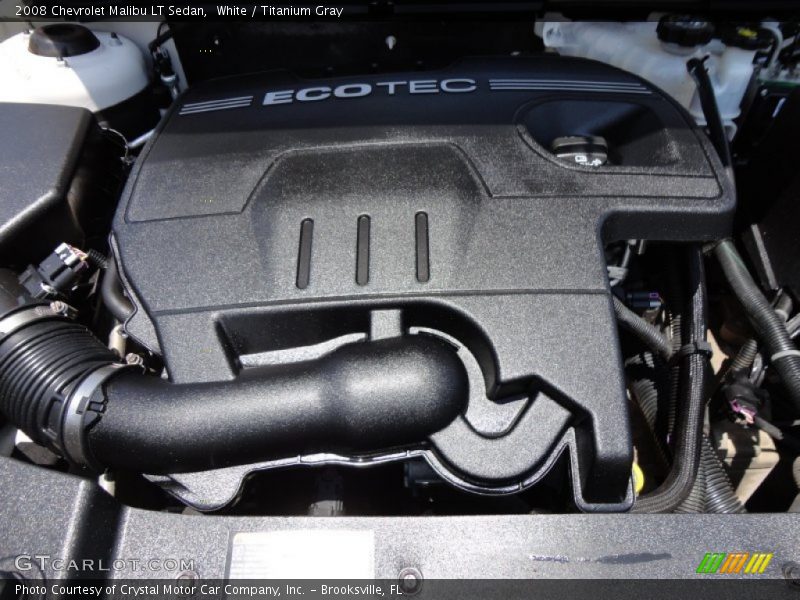 White / Titanium Gray 2008 Chevrolet Malibu LT Sedan