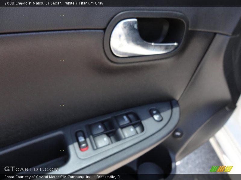 White / Titanium Gray 2008 Chevrolet Malibu LT Sedan