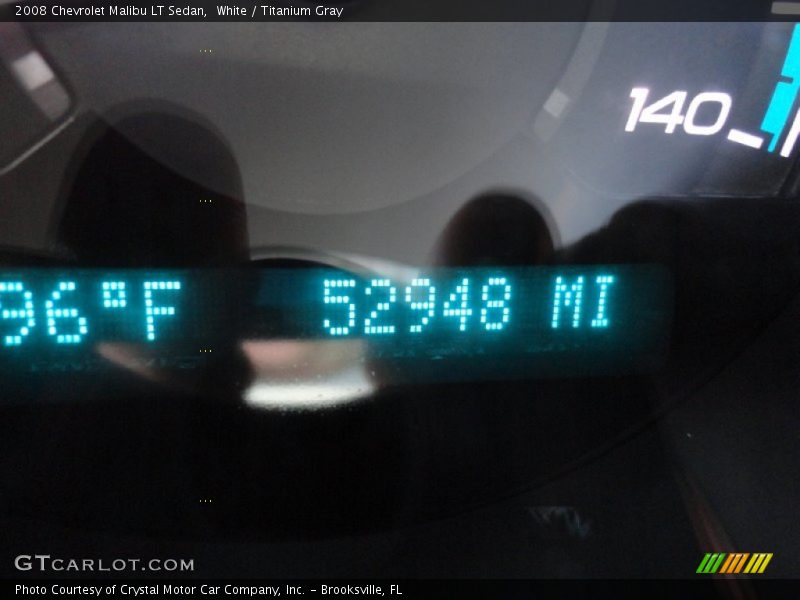 White / Titanium Gray 2008 Chevrolet Malibu LT Sedan