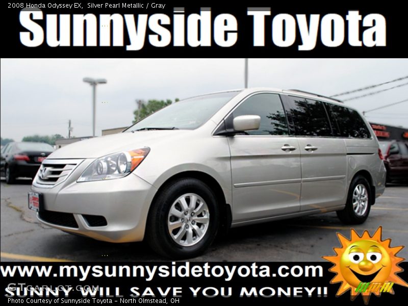 Silver Pearl Metallic / Gray 2008 Honda Odyssey EX