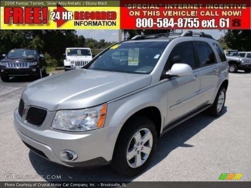 Silver Alloy Metallic / Ebony Black 2006 Pontiac Torrent