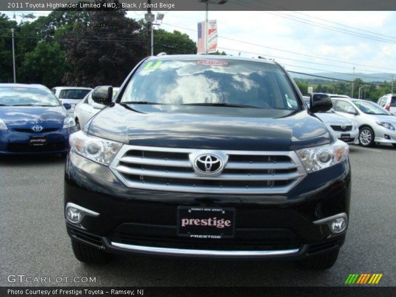 Black / Sand Beige 2011 Toyota Highlander Limited 4WD