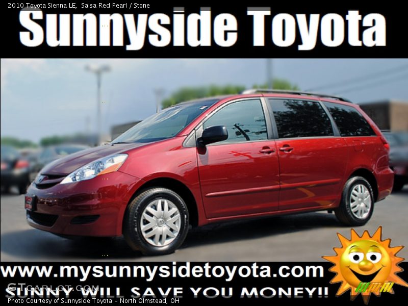 Salsa Red Pearl / Stone 2010 Toyota Sienna LE
