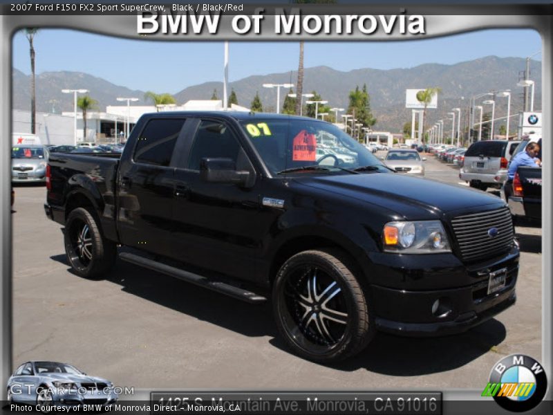 Black / Black/Red 2007 Ford F150 FX2 Sport SuperCrew