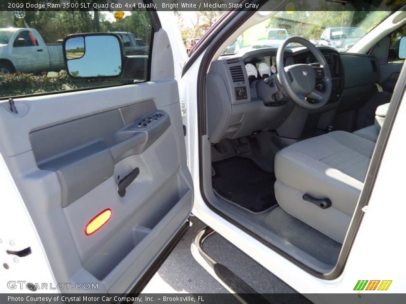 Bright White / Medium Slate Gray 2009 Dodge Ram 3500 SLT Quad Cab 4x4 Dually