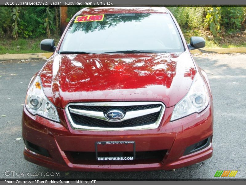 Ruby Red Pearl / Off Black 2010 Subaru Legacy 2.5i Sedan