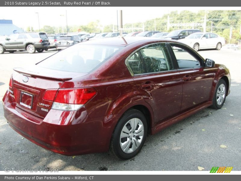 Ruby Red Pearl / Off Black 2010 Subaru Legacy 2.5i Sedan